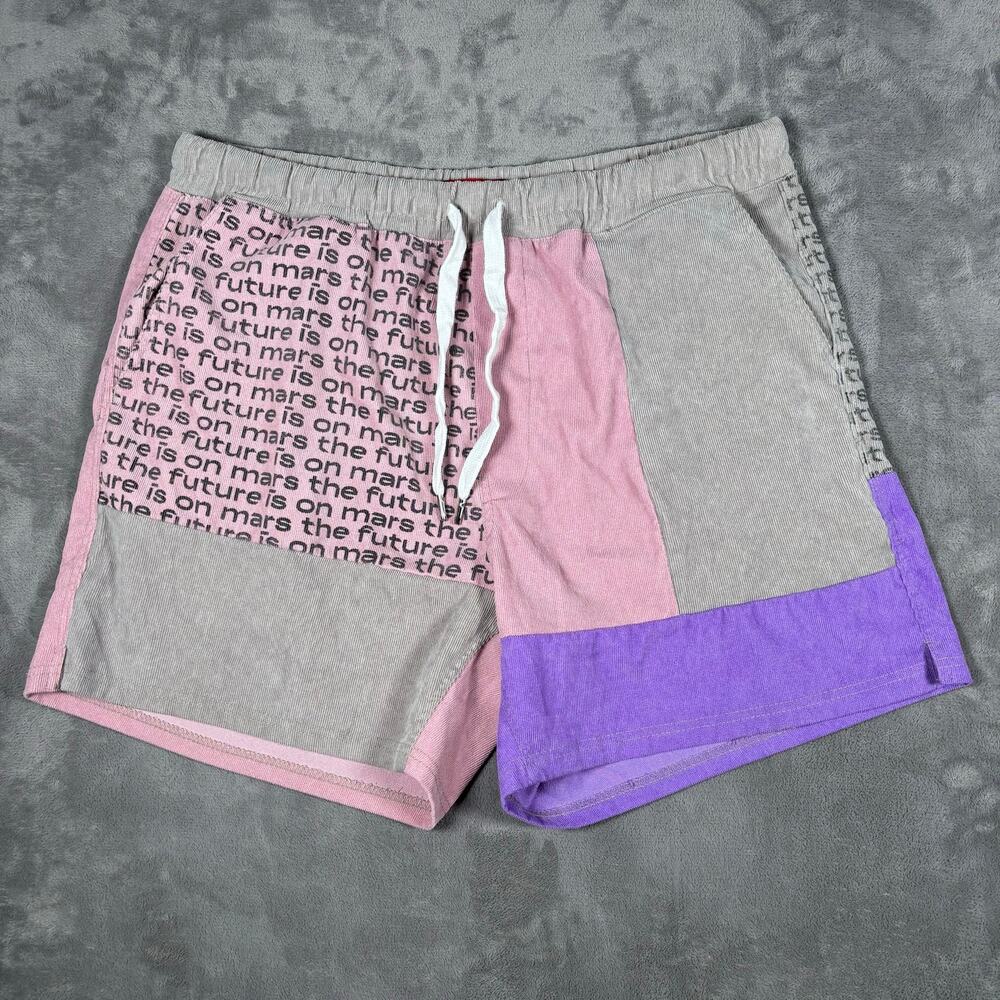 TFIOM The Future Is On Mars Colorblock Corduroy Shorts Size XL